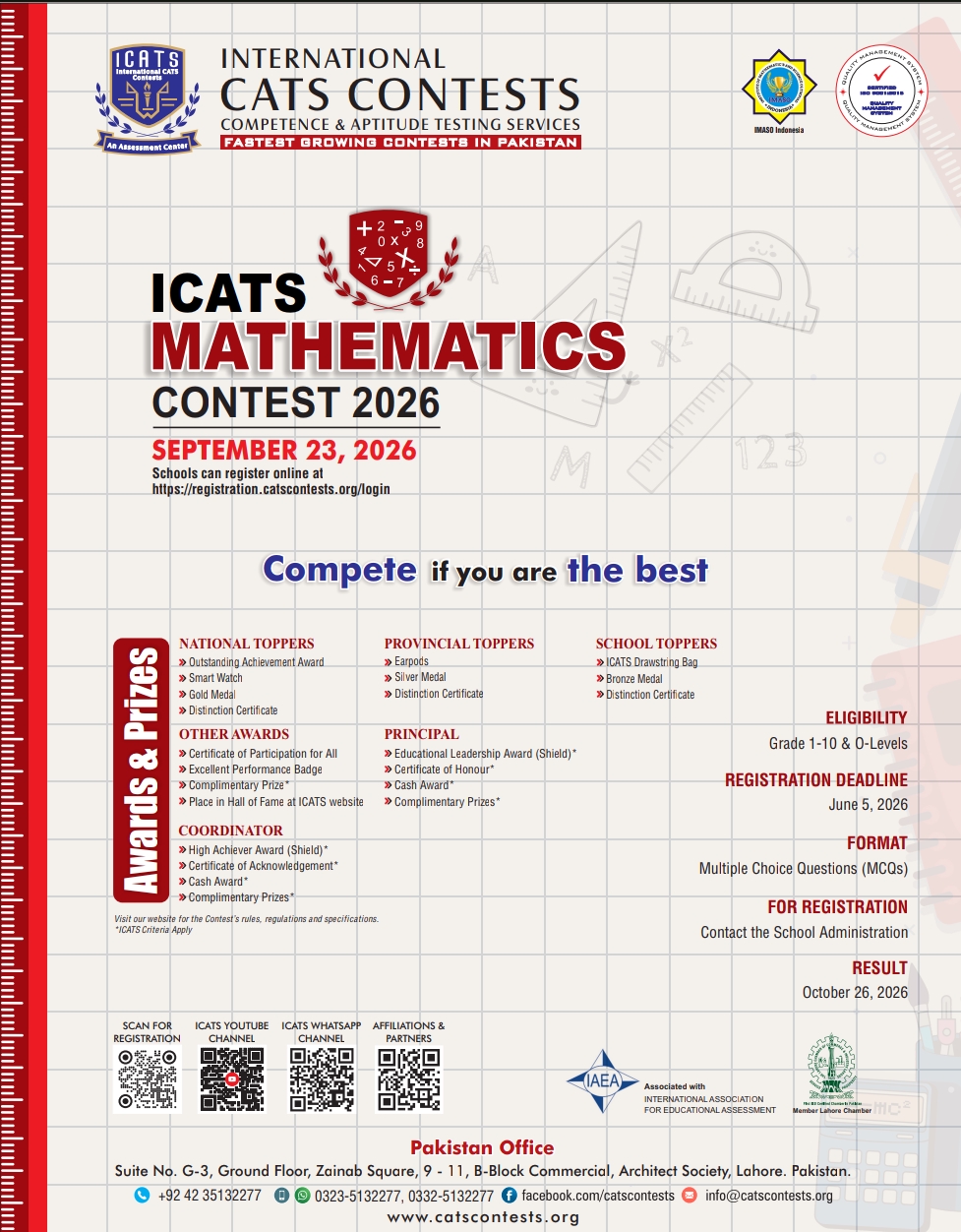 ICATS Mathematics Final Test 2026