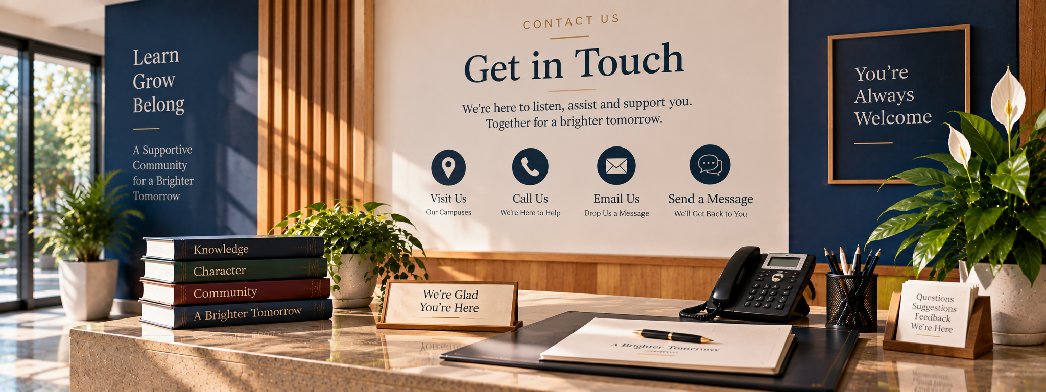 Reach the academy, ask a question or connect with the relevant campus.